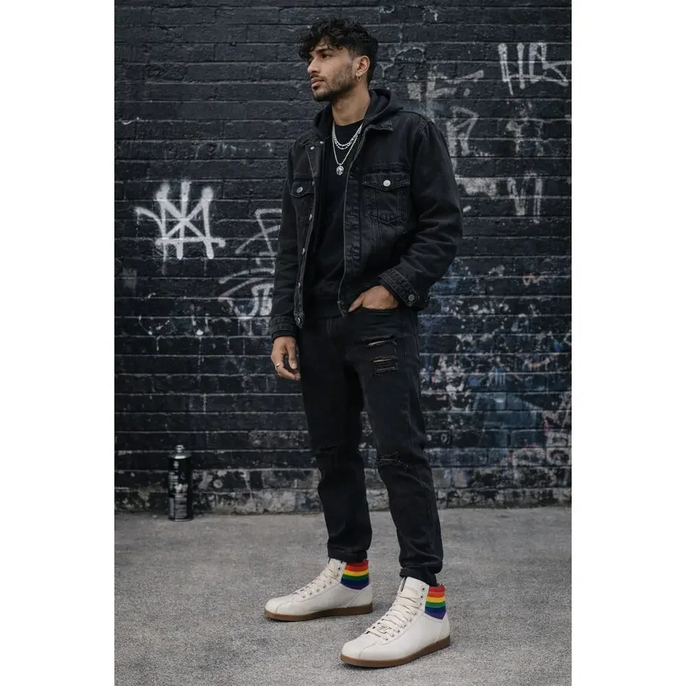 GUCCI Sneakers Men's 7.5 Bambi High Tops Rainbow Pride Authentic‎ Designer
